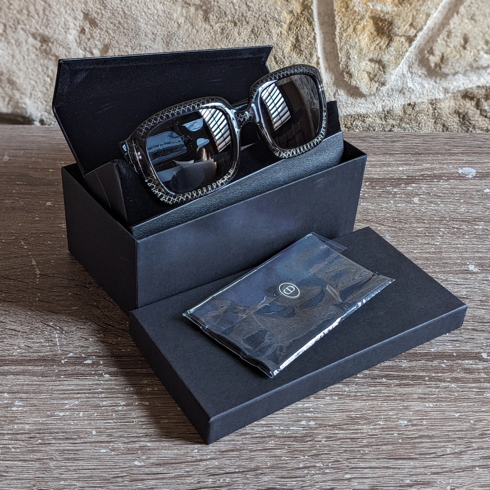 Christian Dior PRN2K Black & Silver Sunglasses